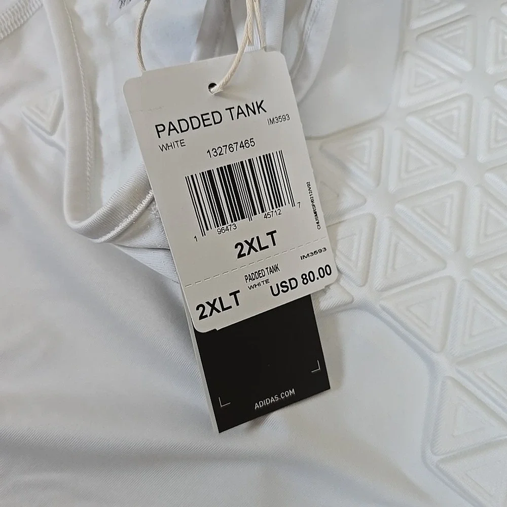 Adidas Padded Tank Top Mens 2XLT Compression Top‎ Sportswear